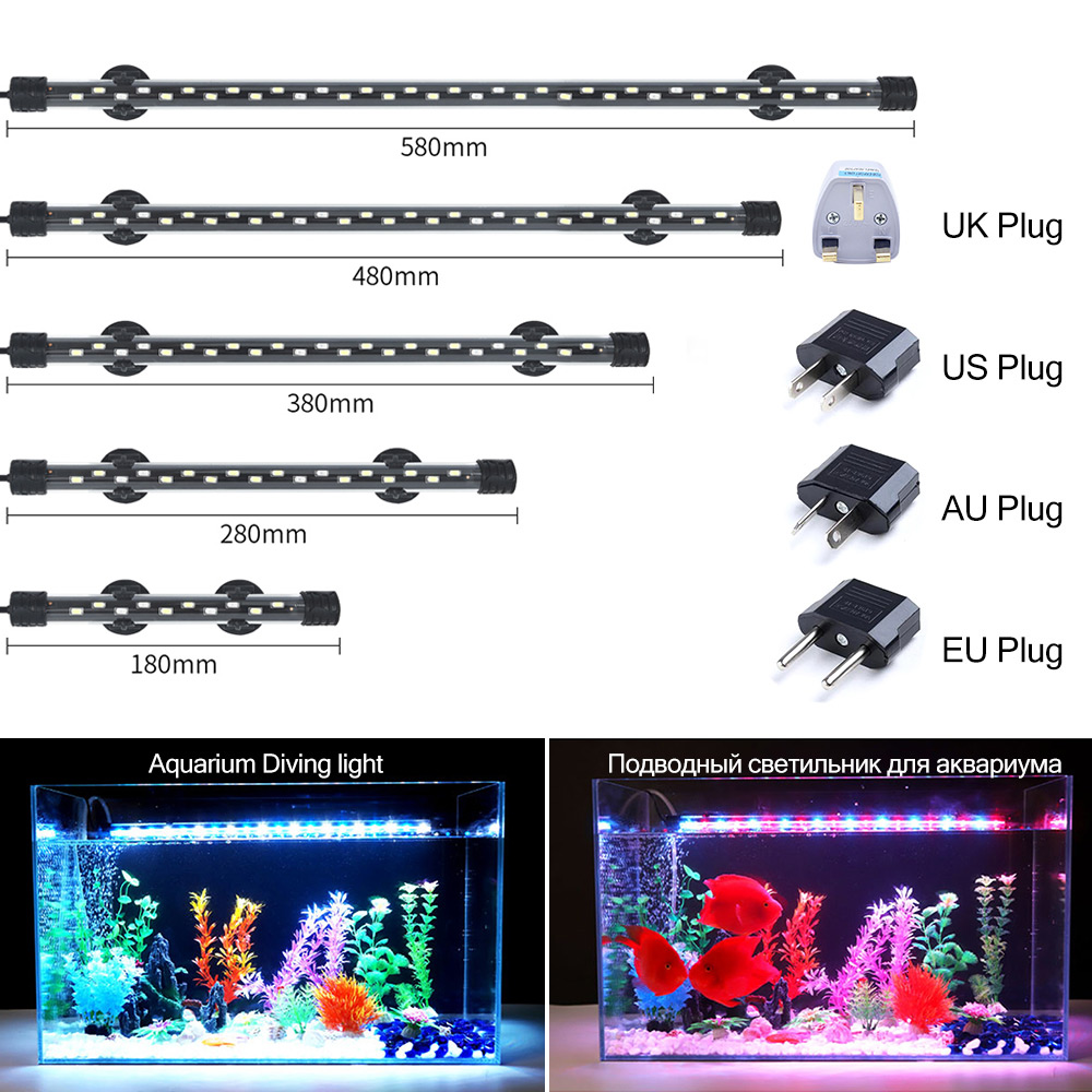 Aquarium Marine Light - 90-260V Aquarium Light LED Waterproof Fish