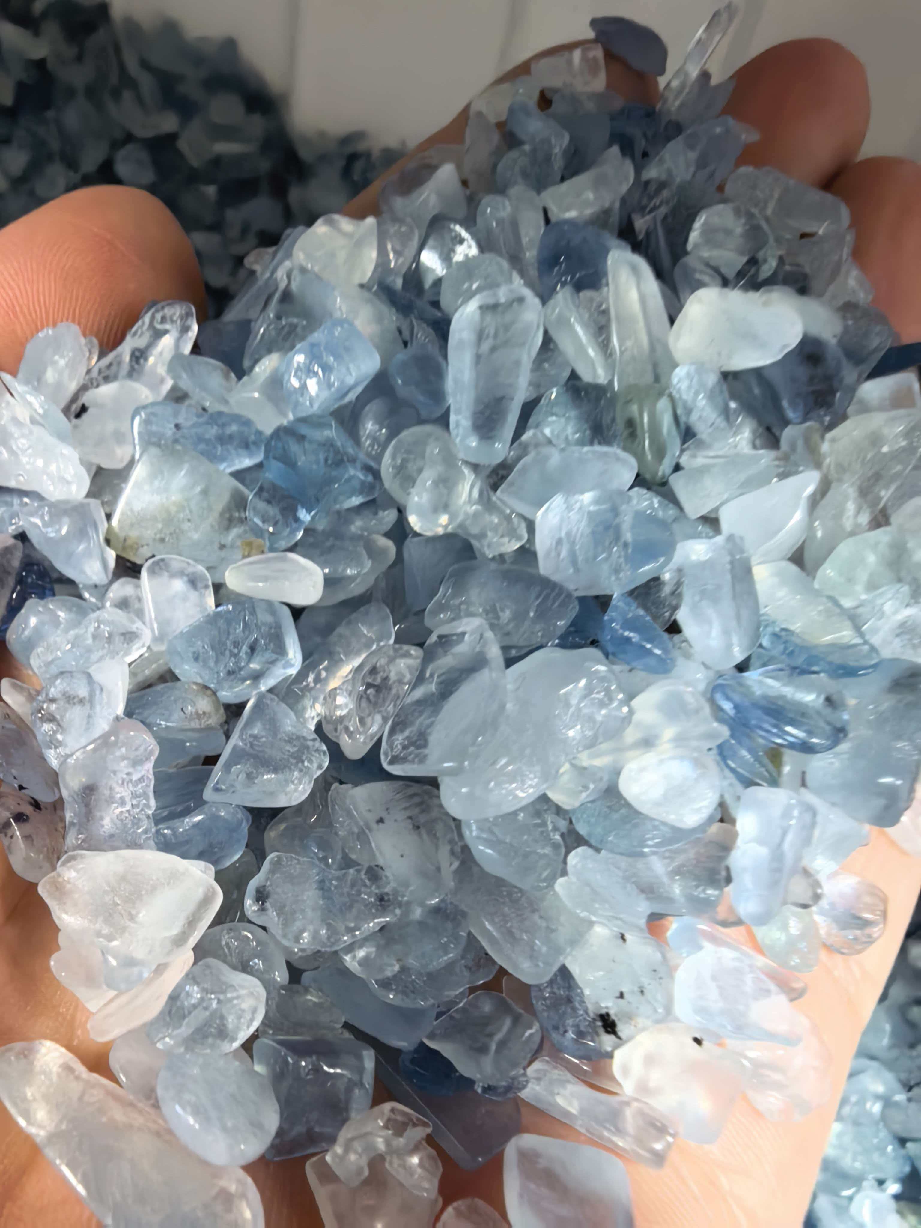 5-7mm Natural Gemstone Aquamar - Aqua Marine Tank recension och pris