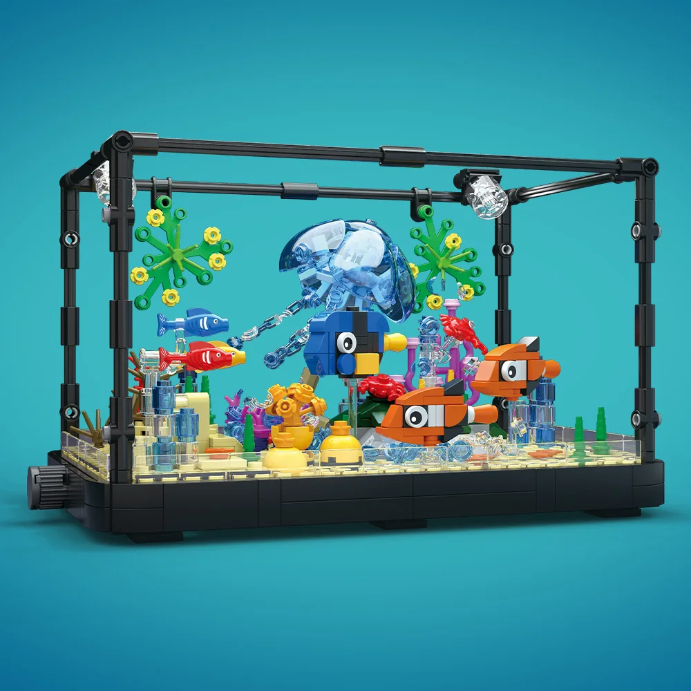 Fish Tank Building Block Set w - Aquarium Marine Light recension och pris