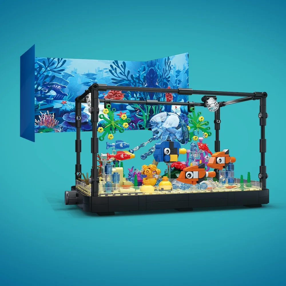 Fish Tank Building Block Set w - Aquarium Marine Light recension och pris