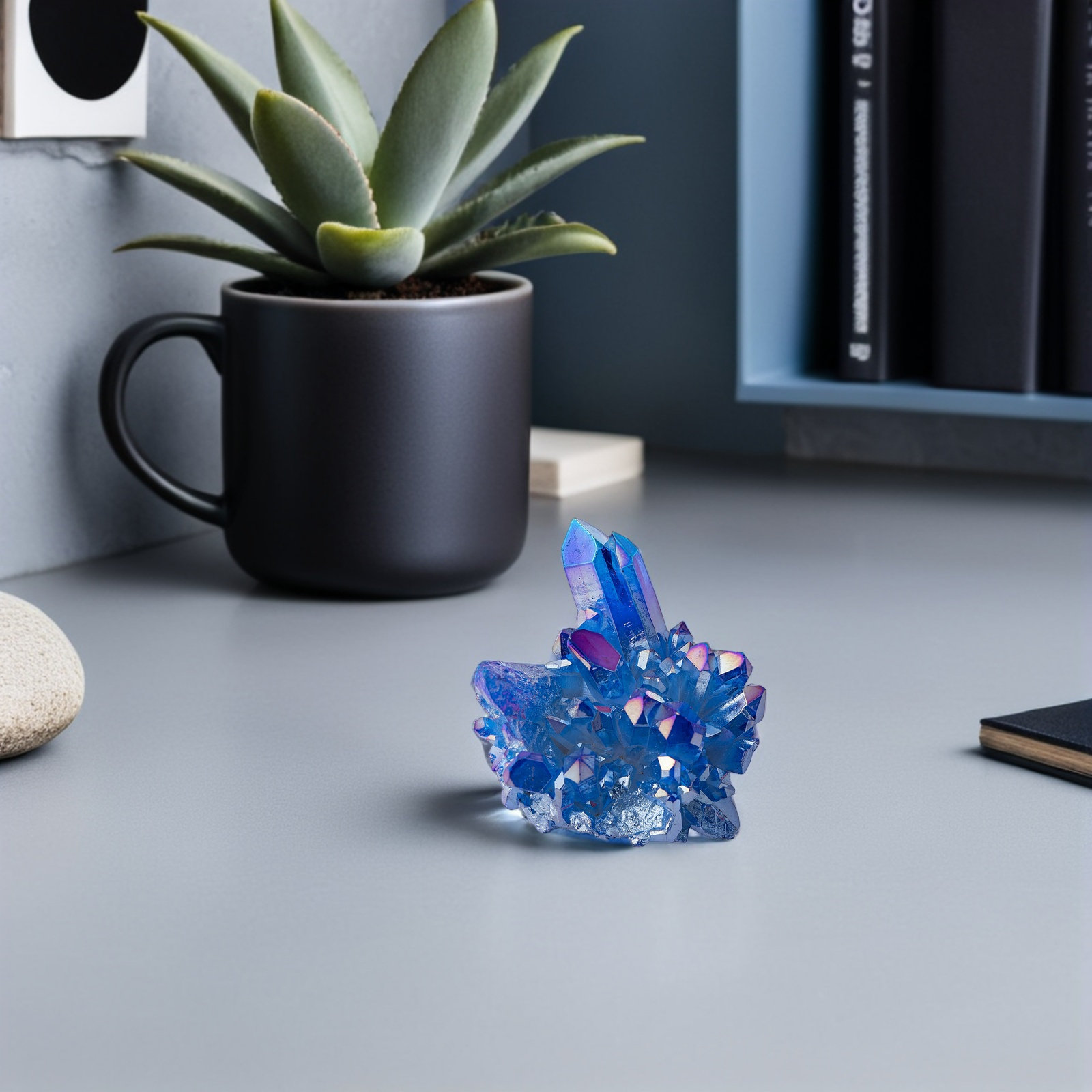 Natural Aquamarine Crystal Clu - Aqua Marine Tank recension och pris