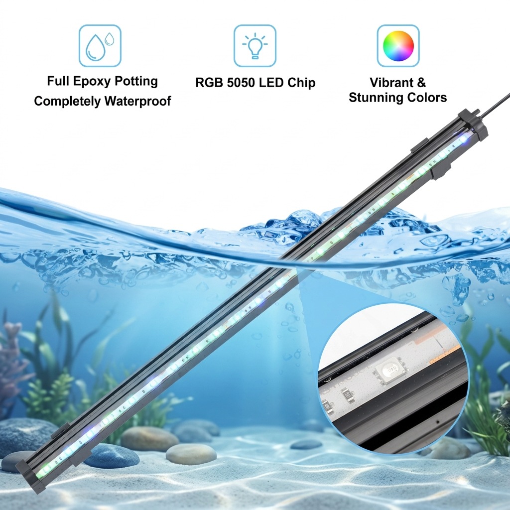 USB LED Aquarium Air Bubble Li - Aquarium Marine Light recension och pris